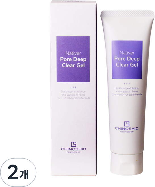 치노시오야 나티베르 포어 딥 클리어 젤, 2개, 1개입
