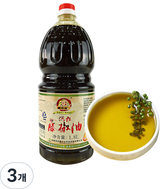 (배터짐) 마샹쭈이 마향주이 텅조유 마조유 마라유, 3개, 1.8L