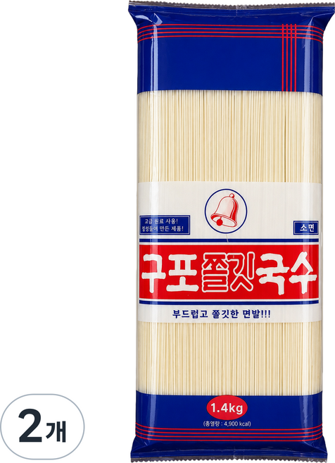구포쫄깃국수소면, 1.4kg, 2개