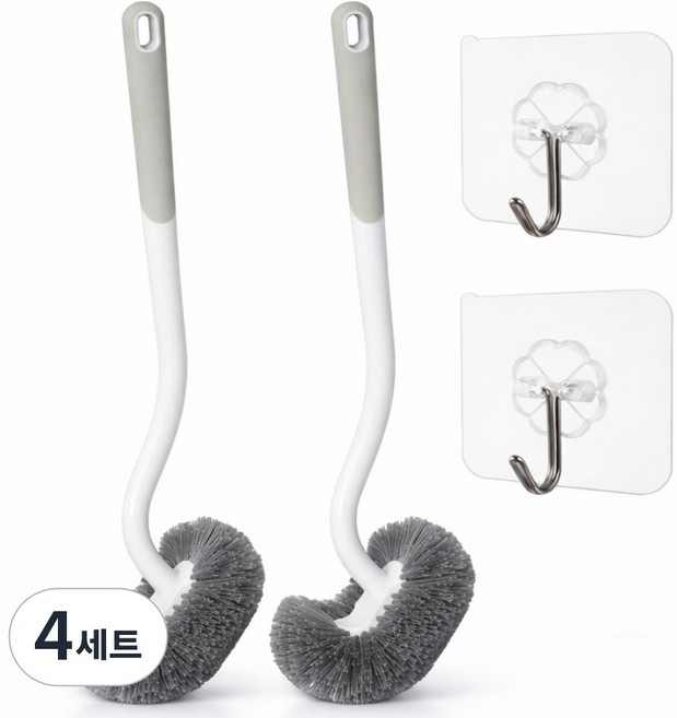 7위 - 소픽 욕실 변기솔 + 후크홀더 세트, 그레이, 4세트