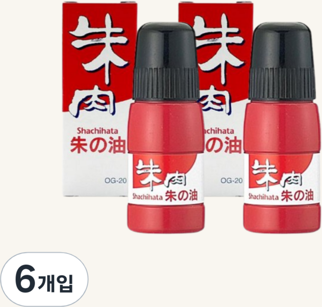 사치하타 인주 스탬프패드 리필 잉크, 6개입