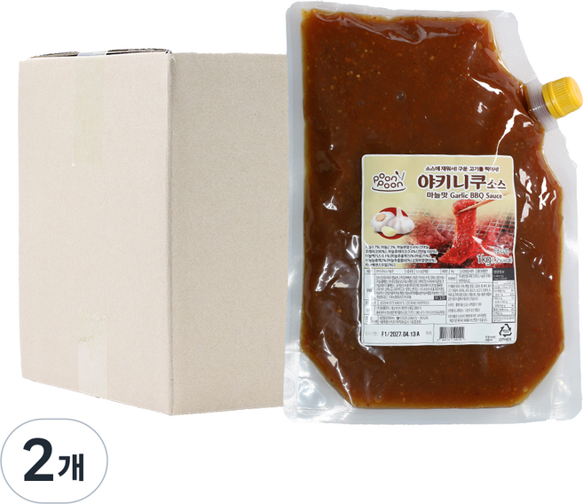 모란봉 업무용 야키니쿠 소스 마늘맛, 2개, 1kg