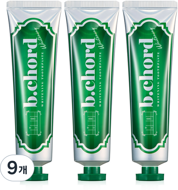 비코드 화이트닝 미백치약, 9개, 120g