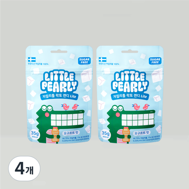 리틀펄리 유아 어린이 자일리톨 장유산균 무설탕 캔디 라이트 요구르트맛, 4개, 35g