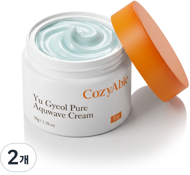 코지에이블 8종 히알루론산 수분 크림 판테놀 고보습, 2개, 50g