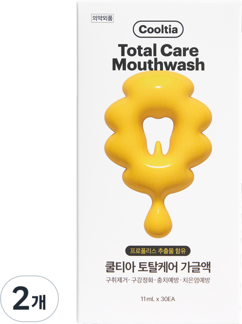 쿨티아 프로폴리스 가글 스틱형 30p, 330ml, 2개