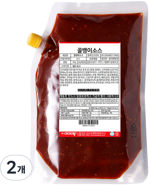 아이엠소스 골뱅이소스, 2개, 2kg