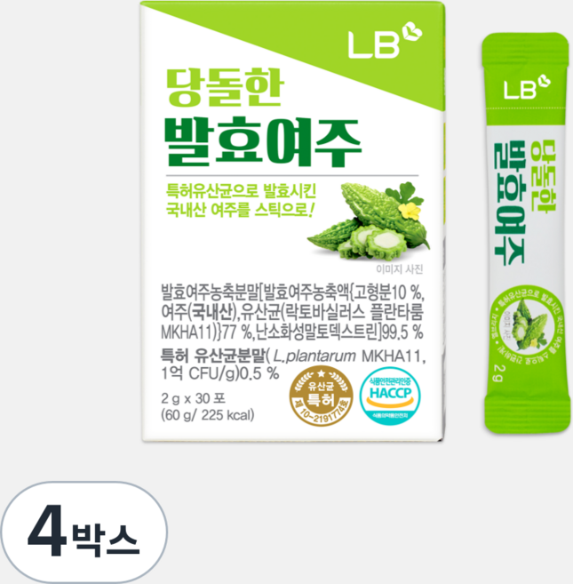 당돌한 발효 여주 30포 1박스, 4박스, 60g