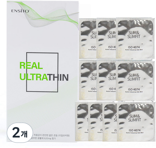 [안심밀착 초박형] 엔시토 리얼 울트라씬 에어핏 콘돔, 2개, 10개입