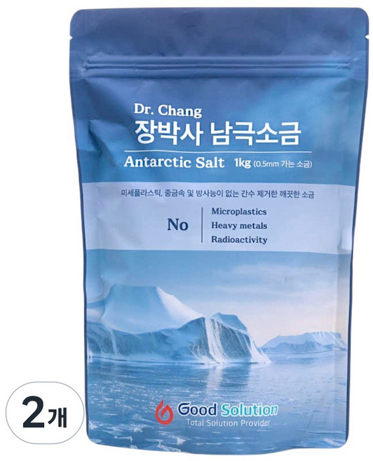 장박사 남극소금 천일염 간수뺀 가는소금, 2개, 1kg