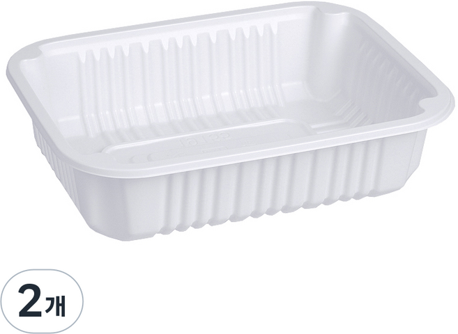 큐담 성형 실링용기 Q-19155 화이트, 2개, 100개입