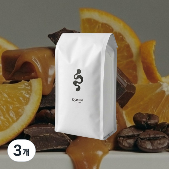 도심커피 콜롬비아 EA 디카페인 뮤트 블렌딩 커피 홀빈 분쇄 안함, 1kg, 3개