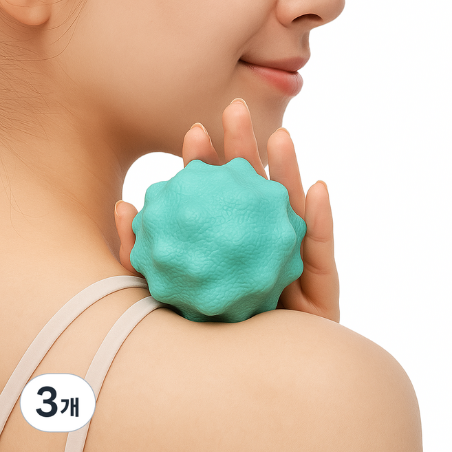 홀리크 릴리즈볼 근막 지압 마사지볼, 민트 그린, 3개