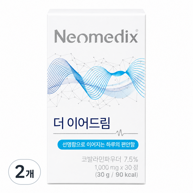 [공식판매처] 네오메딕스 더이어드림 네오오디움 S- Formula 코발라민 가바 마그네슘 아연 레스베라트롤 홍삼, 2개, 30정
