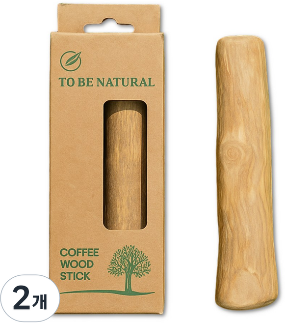 강아지 장난감 커피나무 우드스틱 이갈이 % 천연 나무, 2개, 나무