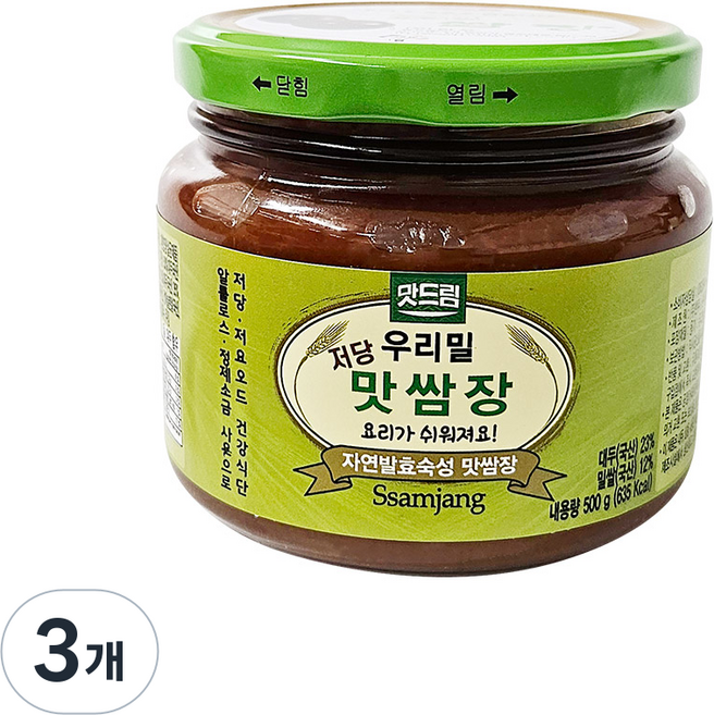 저당 맛쌈장, 3개, 500g