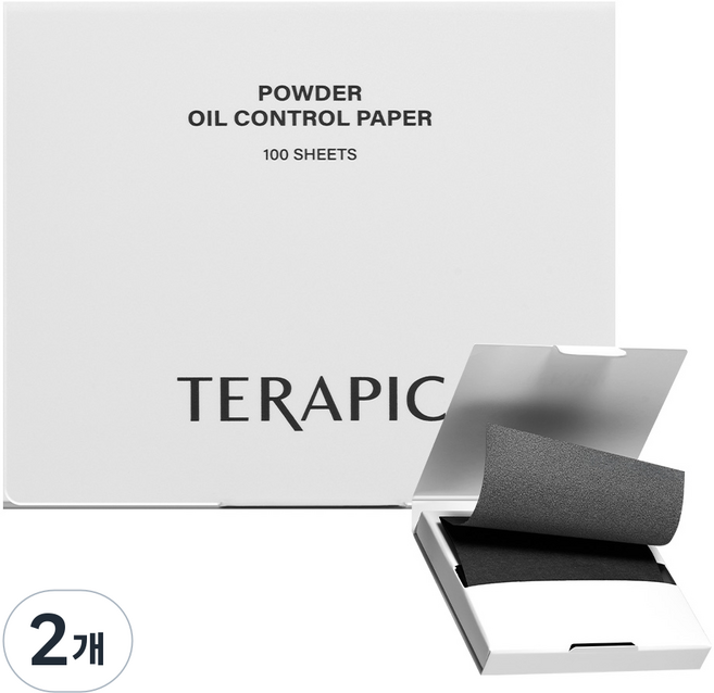 테라픽 파우더 오일 컨트롤 페이퍼, 2개, 100매입