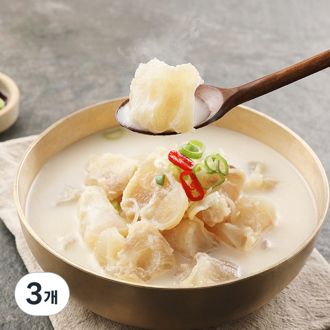 [맛꾼 단독] 간편조리 실온보관 스지 가득 도가니탕 또가니탕, 3개, 500g