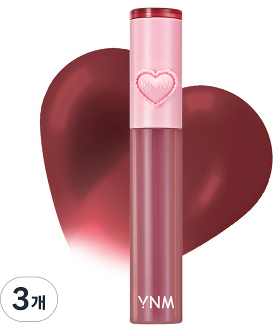 YNM 하트 젤링 틴트(실리콘 브러쉬 내장), 10 대추젤링, 2.6g, 3개