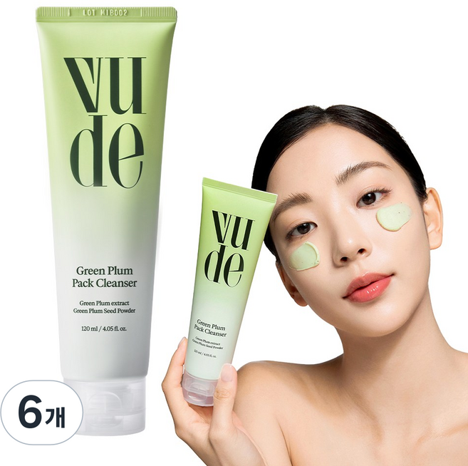 뷰드 청매실 팩 클렌저, 120ml, 6개