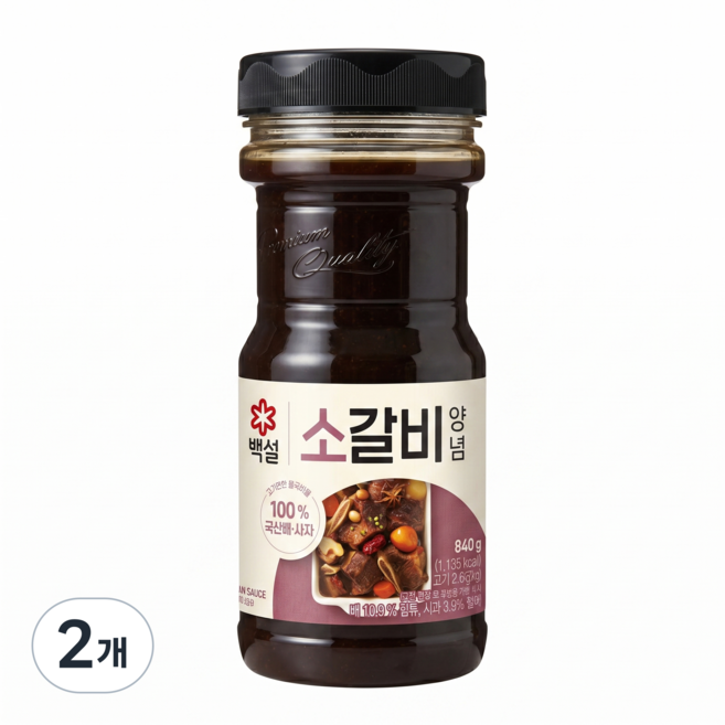 백설 소갈비 양념, 2개, 840g