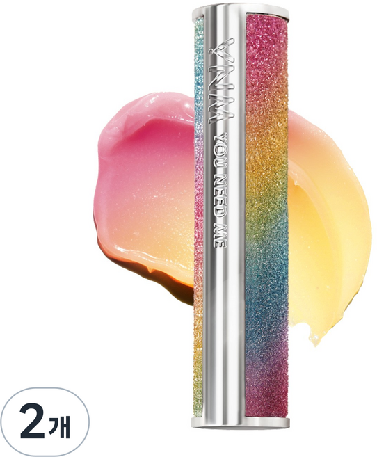 YNM 허니립밤, 레인보우, 3g, 2개