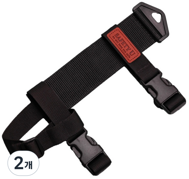 소화기 트렁크 스트랩 만능 고정 밴드 차량용 휴대용 야외용 실내용 0.7kg 1kg, 2개, 블랙, 63g