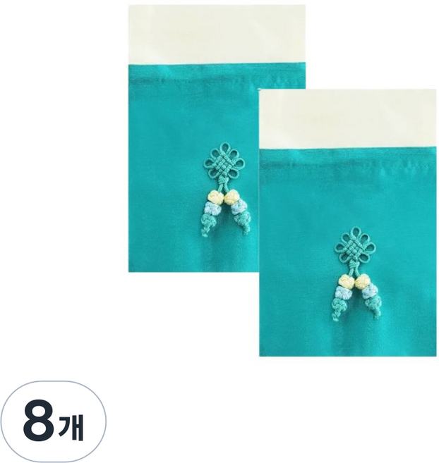 명절 한복 외국인선물 전통 복주머니, 8개, 청록