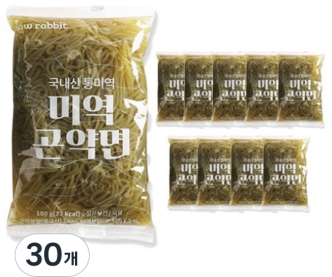 해양심층수 함유 미역 곤약면 180g 30팩, 30개