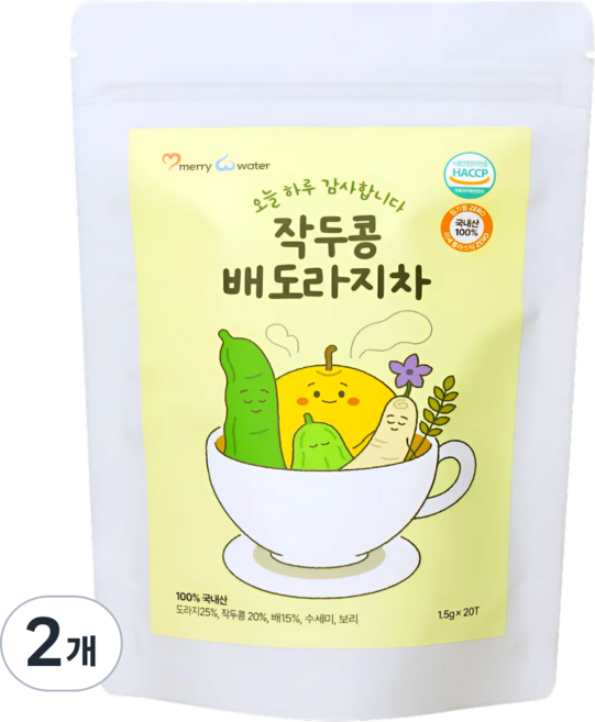 메리워터 작두콩 배도라지차, 2개, 20개입, 30g
