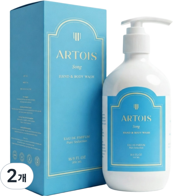 비누향 향수 바디워시 여성 1위 아르투아 송 퍼퓸 바디워시 향기좋은 바디워시, 500ml, 2개
