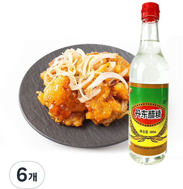 (배터짐) 뉴정시파이 단동식초 딴뚱식초 중국식초20%, 480ml, 6개