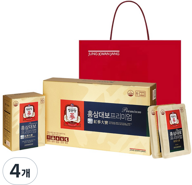 정관장 홍삼대보 프리미엄 쇼핑백포함, 1.2L, 4개