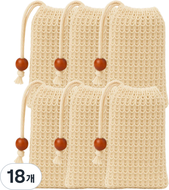 편안가온 풍성한 거품 순면 비누 거품망, 18개