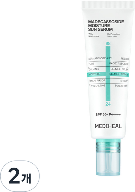 메디힐 마데카소사이드 수분 선세럼 흔적 리페어, 스킨케어 마데카소사이드 수분 선세럼 흔적 리페어, 50g, 2개