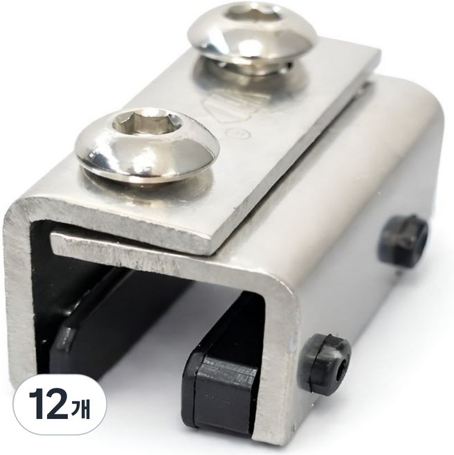 트립리빙 창문안전잠금장치 무타공 설치 열림방지 추락방지 유아 여성 방범 스토퍼, 12개, 메탈 실버