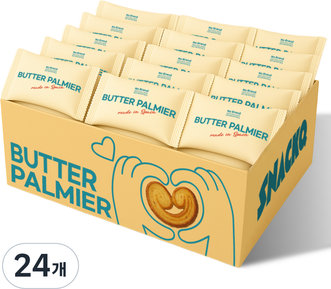 스낵큐 노브랜드 과자, 24개, 버터팔미에