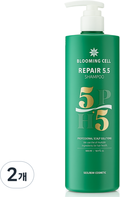 블루밍셀 지루성두피염 완화 비듬 가려움 케어 약산성 기능성 샴푸, 500ml, 2개