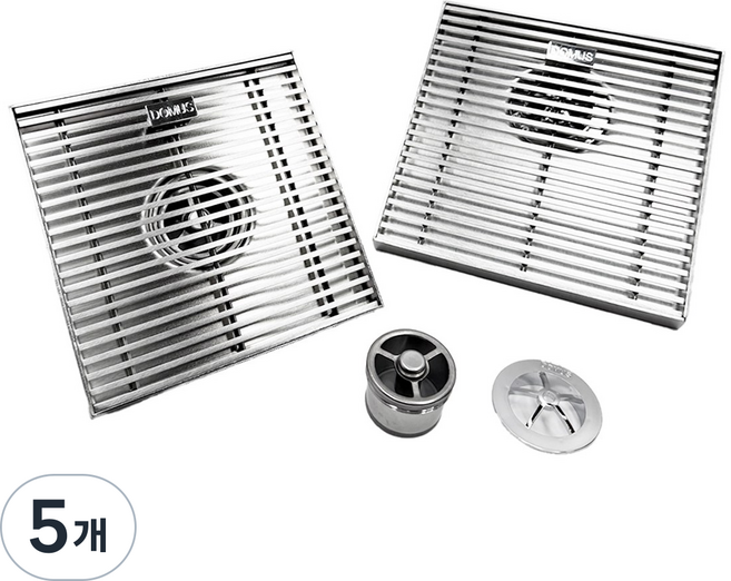 도무스 정품 150각 S유가 SUS304 냄새방지 악취방지 50파이 배관용, 5개