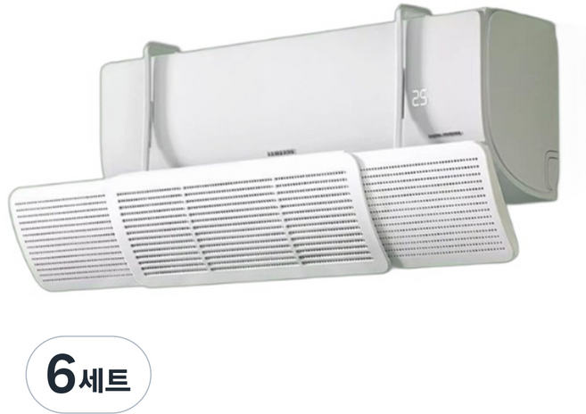 카스토리 벽걸이 에어컨 바람막이, 6세트, 가로무늬 일반형