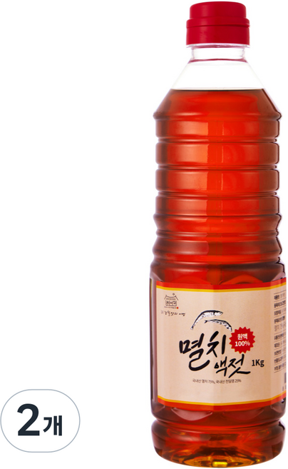최아미 토굴숙성 100% 프리미엄 국산 멸치액젓, 1L, 2개