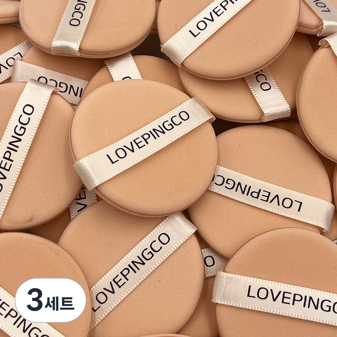 러브핑코 자체제작 5cm 대용량 쿠션 퍼프 30개세트, 3세트, WES27A