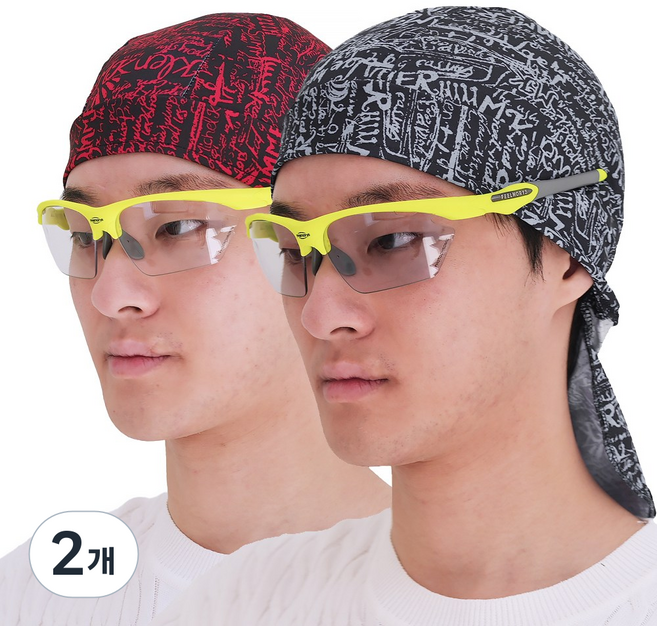 FOBEL 여름 망사형 두건 남여 쿨 두건, 2개, 블랙