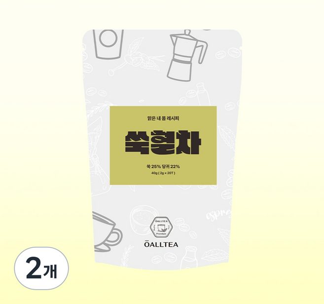 올티 쑥차 당귀 계피 생강 쑥혈차, 2개, 20개입, 1.5g