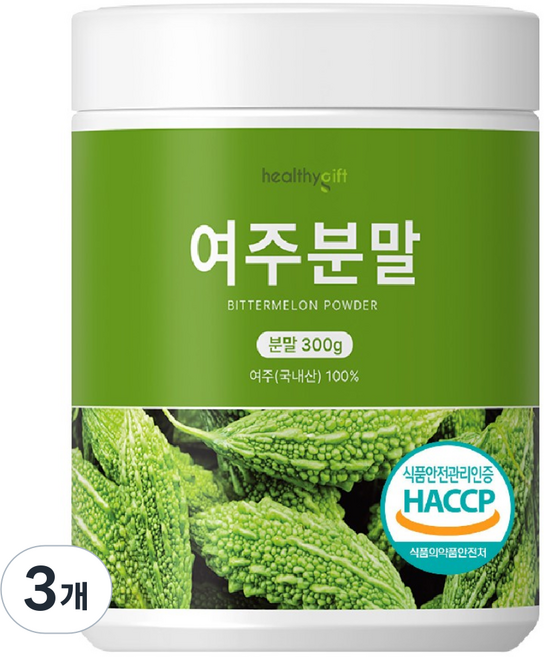 여주 가루 국내산 HACCP 인증 추출 분말 대용량, 3개, 300g