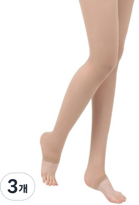 베일리화이트 UV차단 압박 몸매보정 여성 골프스타킹, 30D하이브리드 스킨, 3개
