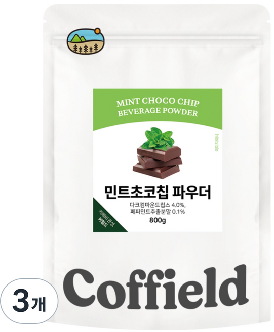 커필드 민트초코칩 파우더, 1개입, 800g, 3개