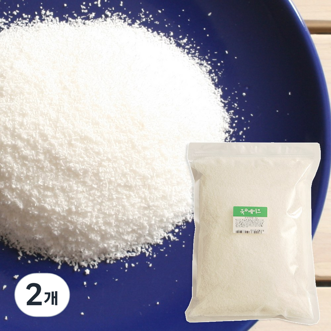 향긋한 코코넛 분말, 1kg, 2개