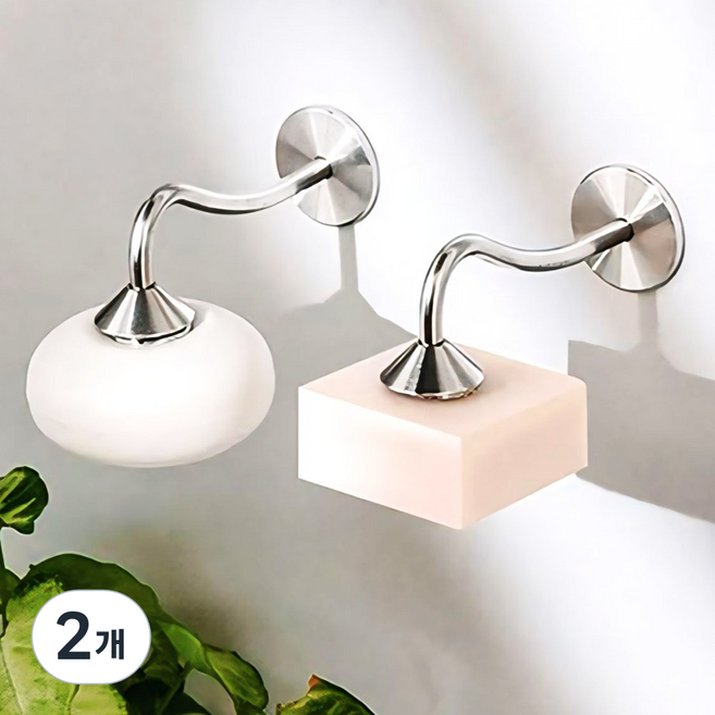 스텐 자석 비누홀더 비누걸이 받침대, 2개