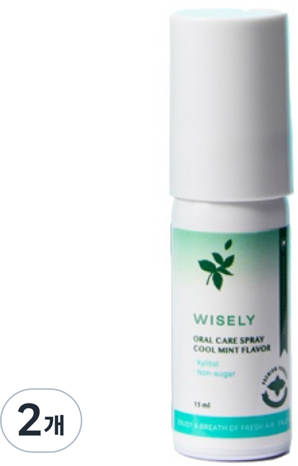 와이즐리 허브향 구취제거 구강 스프레이, 2개, 15ml
